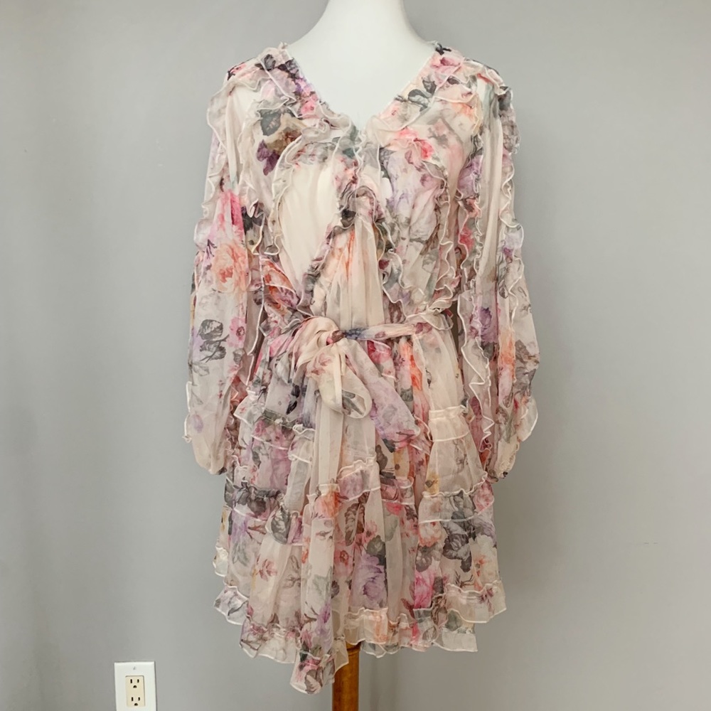 NWT Floral Ruffle Mini Dress - Picture 9 of 9